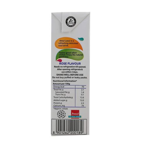 Amul Lassi Tetra Pack (Rose Flavour)