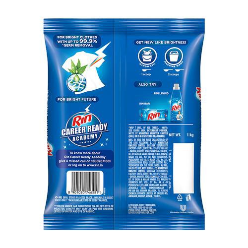 Rin Anti-Bacterial Detergent Powder, 1 kg