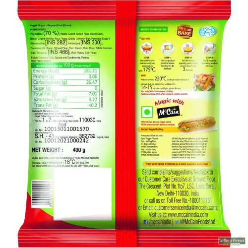 McCain Veggie Fingers, 400 gm