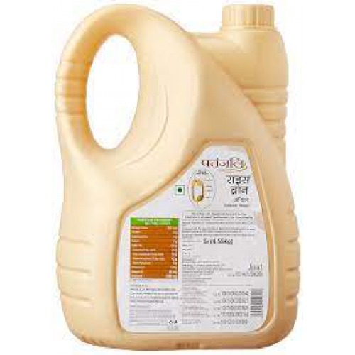 Patanjali Fortified Rice Bran Oil, 5 L Jar