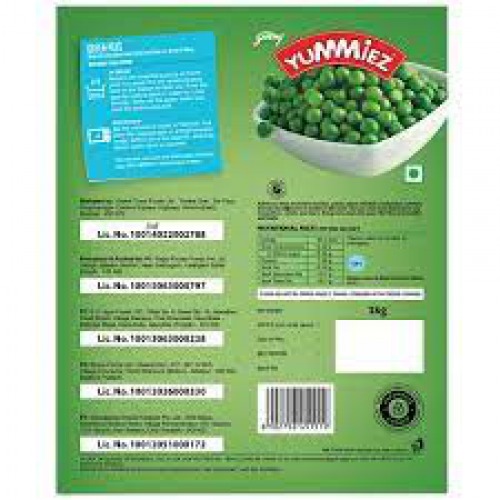 Yummiez Green Peas, 1 Kg