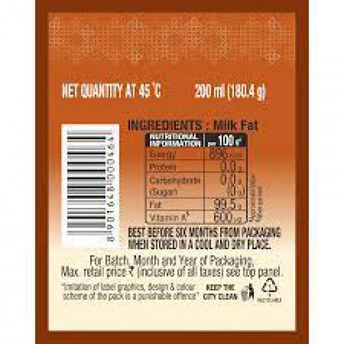 mother dairy Khaanti Ghee/Tuppa, 200 ml