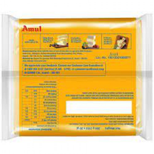 Amul Cheese Slices - Rich In Protein, Wholesome, No Added Sugar, 200 g (10 Slices)