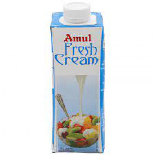 Amul Fresh Cream - 25% Milk Fat Low Fat, 250 ml