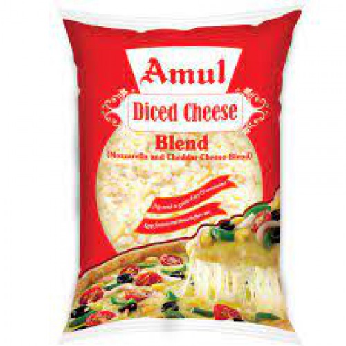Amul Diced Cheese Blend, 200 g Pouch