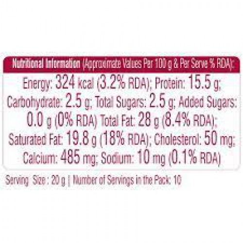 mother dairy Malai Paneer - Rich In Protein, Calcium, Made From Cow's Milk, Creamy, For Snacks, Gravy Dishes, 200 g