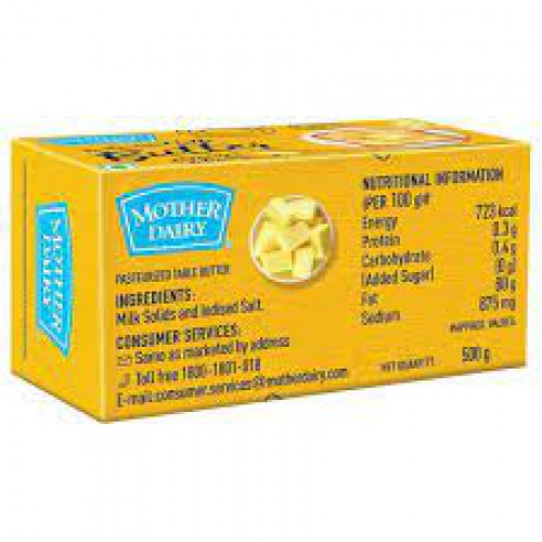 mother dairy Butter, 500 g Carton