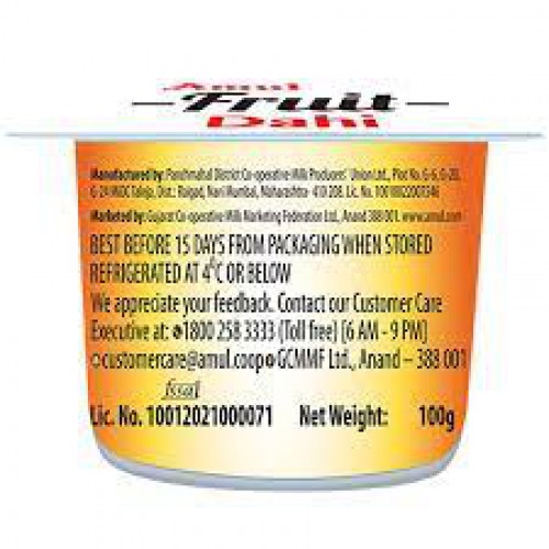 Amul Fruit Dahi - Mango, 100 g Cup