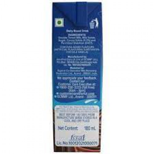 Amul Double Choc Milkshake, 180 ml Tetra Pak