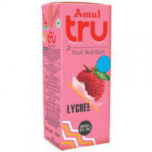 Amul Tru Litchi, 180 ml Tetra Pak