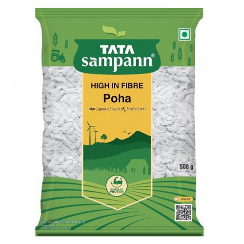 TATA Sampann Poha 500g , High in Fibre