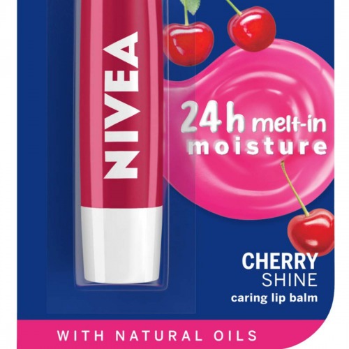 NIVEA Lip Balm, Fruity Cherry Shine 50gm
