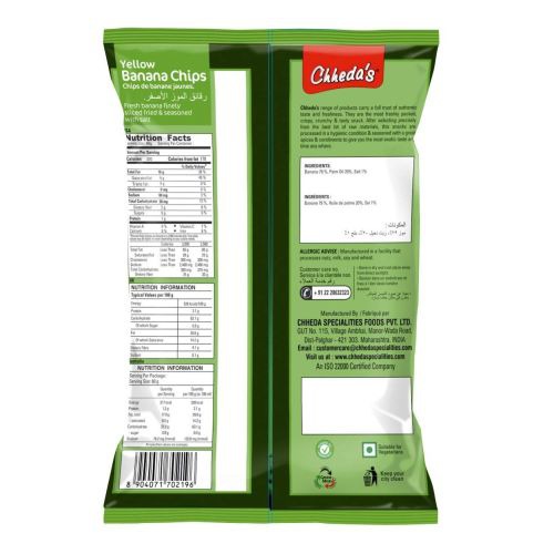 Chhedas Banana Chips - Yellow Banana Wafer,150g
