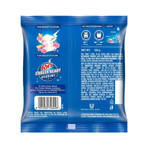 Rin Refresh Lemon & Rose Detergent Powder 500g