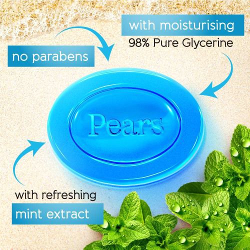 Pears Soft & Fresh Bathing Bar With 98% Pure Glycerine, 125 g