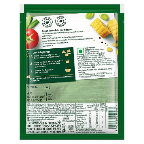 Knorr Mexican Tomato Corn International Soup, 52g
